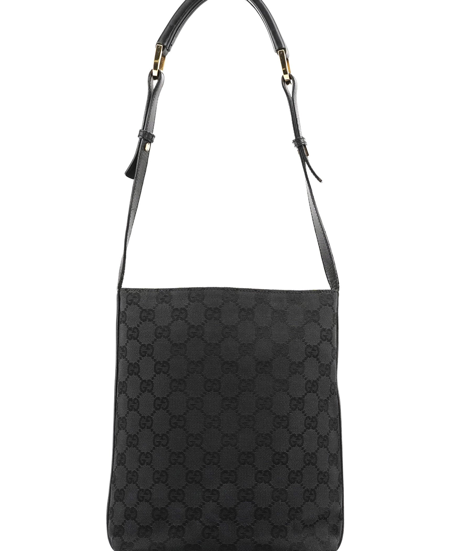 Gucci 001 4286 Black GG Bucket Shoulder Bag