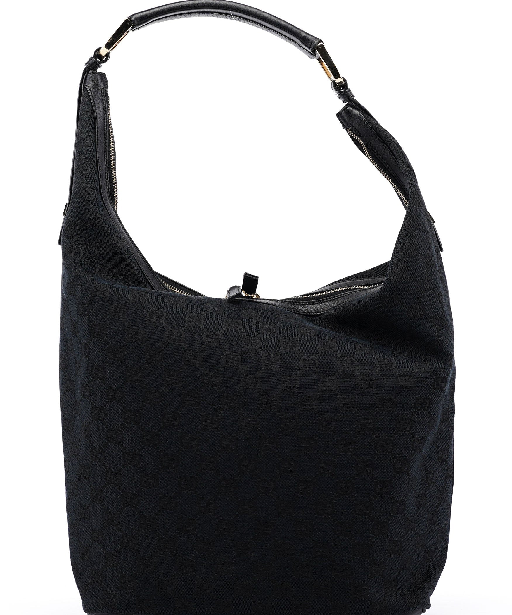 Gucci 001 4287 Black GG Hobo Shoulder Bag