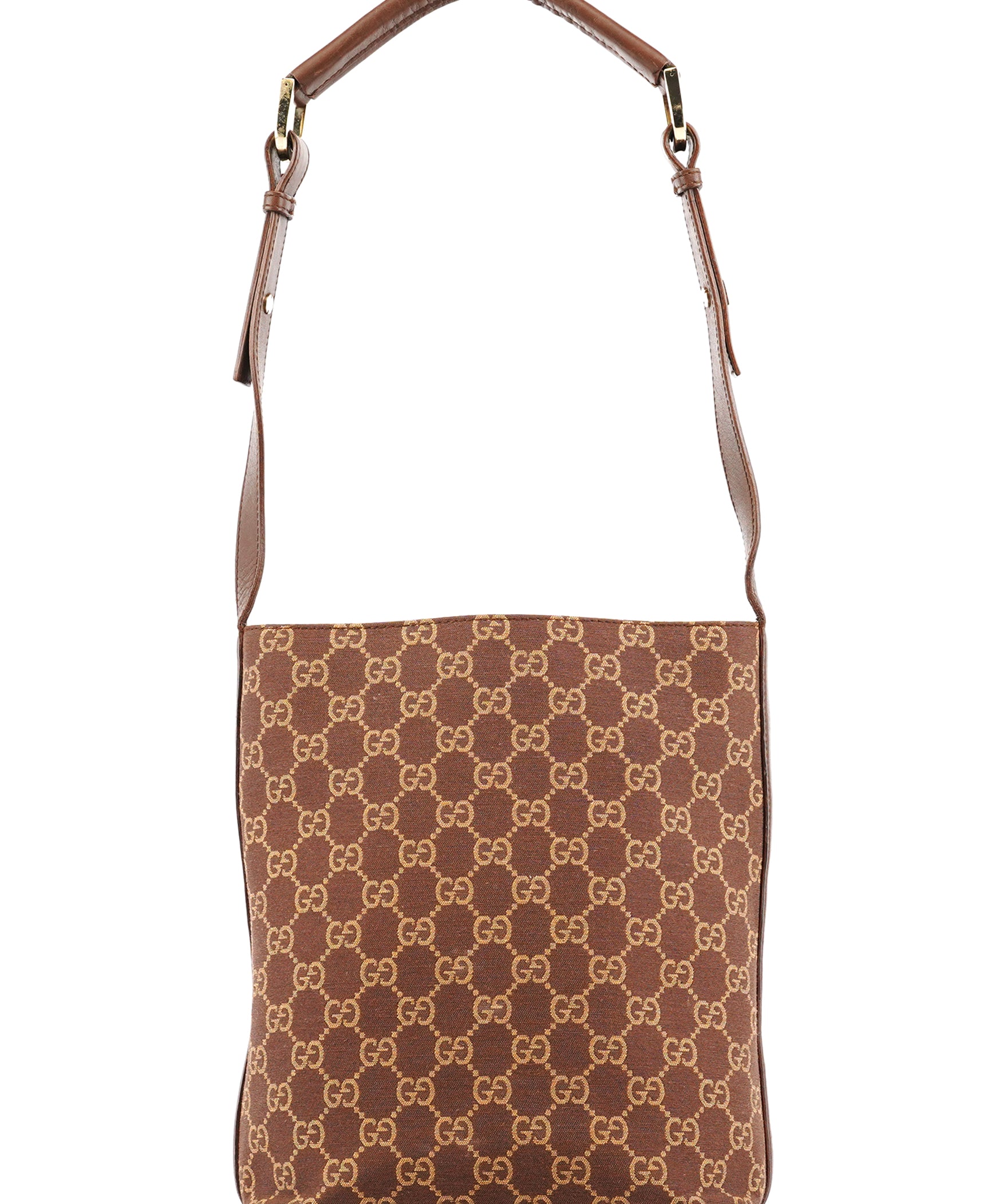 Gucci 001 4295 Brown GG Canvas Shoulder Bag