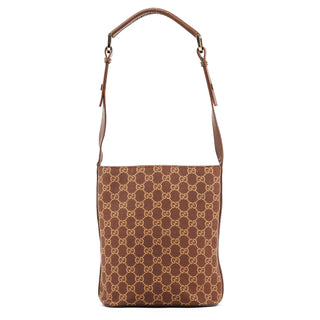 Gucci 001 4295 Brown GG Canvas Shoulder Bag
