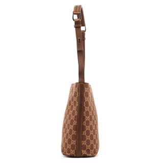 Gucci 001 4295 Brown GG Canvas Shoulder Bag
