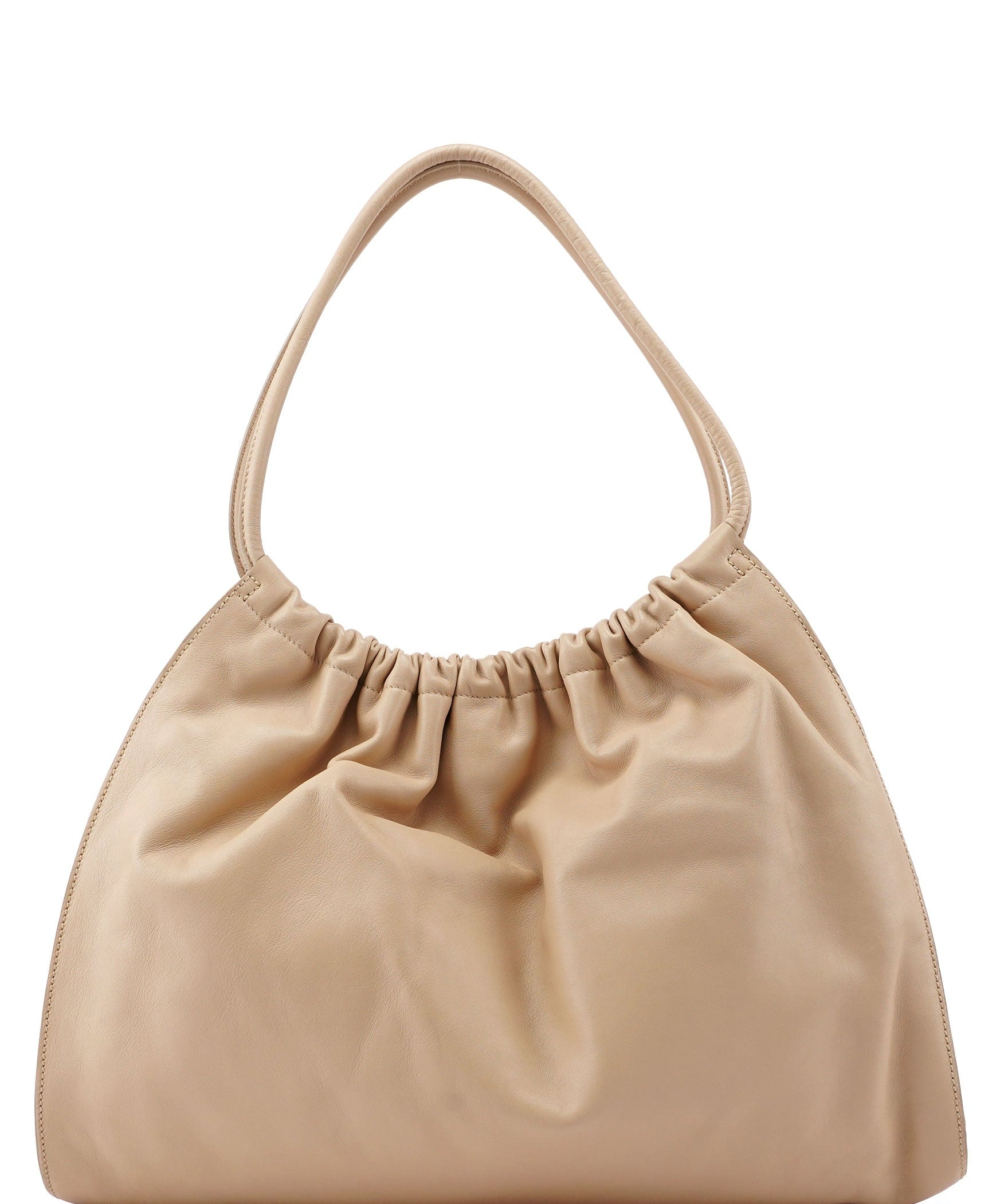 Gucci 001 4332 Beige Calfskin Dual Handle Bag