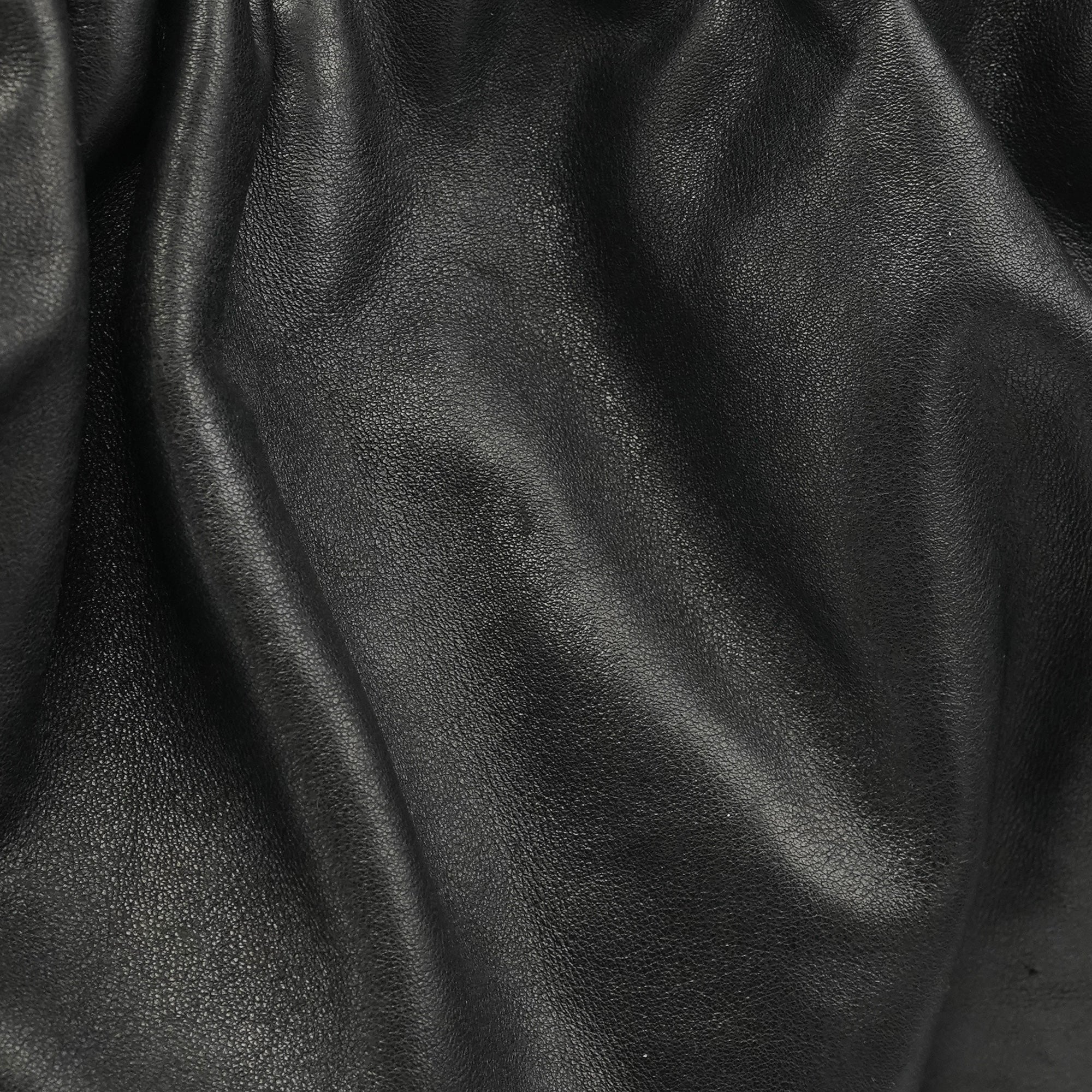 Gucci 001 4332 Black Leather Ruched Hobo Shoulder Bag