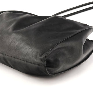 Gucci 001 4332 Black Leather Ruched Hobo Shoulder Bag