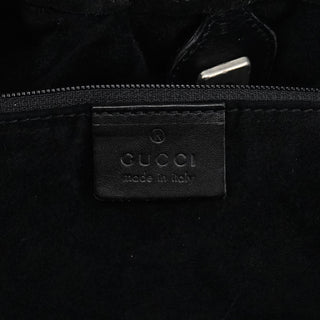 Gucci 001 4332 Black Suede Ruched Shoulder Bag