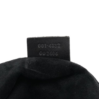 Gucci 001 4332 Black Suede Ruched Shoulder Bag