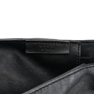 Gucci 001 4335 Black Calfskin Ruched Handbag