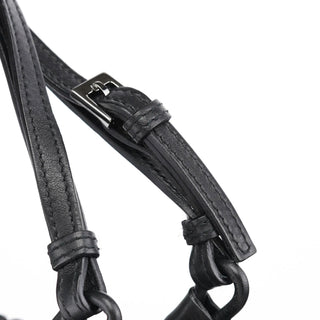 Gucci 001 4335 Black Calfskin Ruched Tote Bag