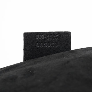 Gucci 001 4335 Black Calfskin Ruched Tote Bag