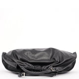 Gucci 001 4335 Black Calfskin Ruched Tote Bag