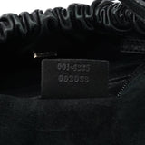 Gucci 001 4335 Black Ruched Calfskin Shoulder Bag