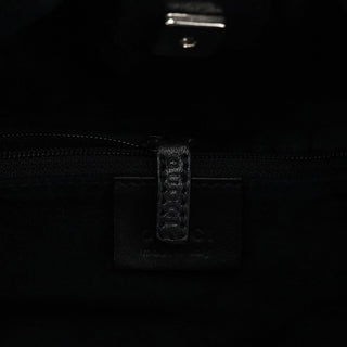 Gucci 001 4335 Black Ruched Calfskin Shoulder Bag