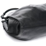 Gucci 001 4335 Black Ruched Calfskin Shoulder Bag