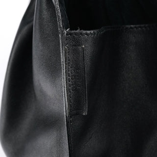 Gucci 001 4335 Black Ruched Calfskin Shoulder Bag