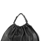 Gucci 001 4335 Black Ruched Calfskin Shoulder Bag