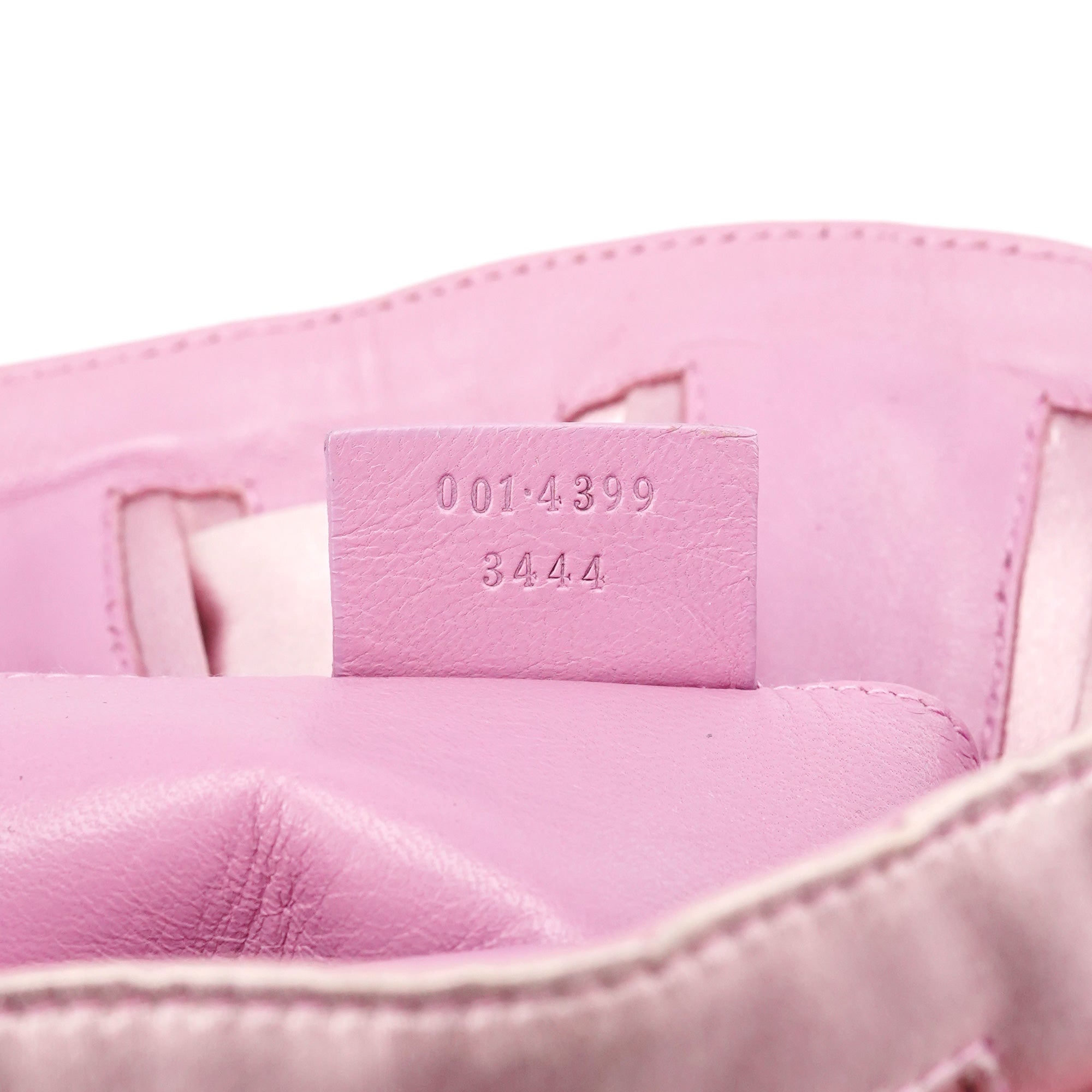 Gucci 001 4399 Pink Satin Drawstring Shoulder Bag