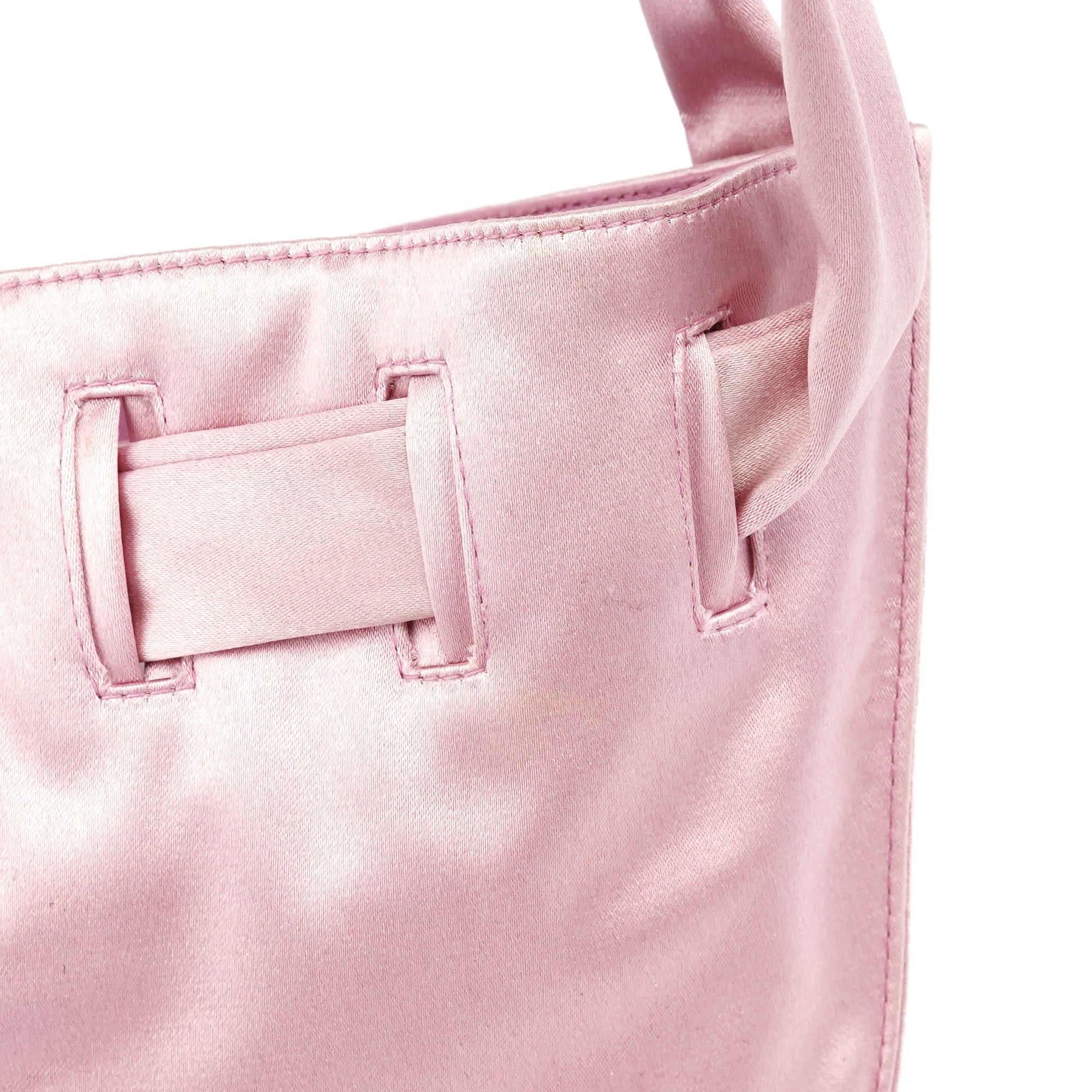 Gucci 001 4399 Pink Satin Drawstring Shoulder Bag