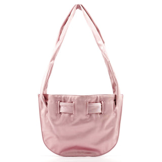 Gucci 001 4399 Pink Satin Drawstring Shoulder Bag