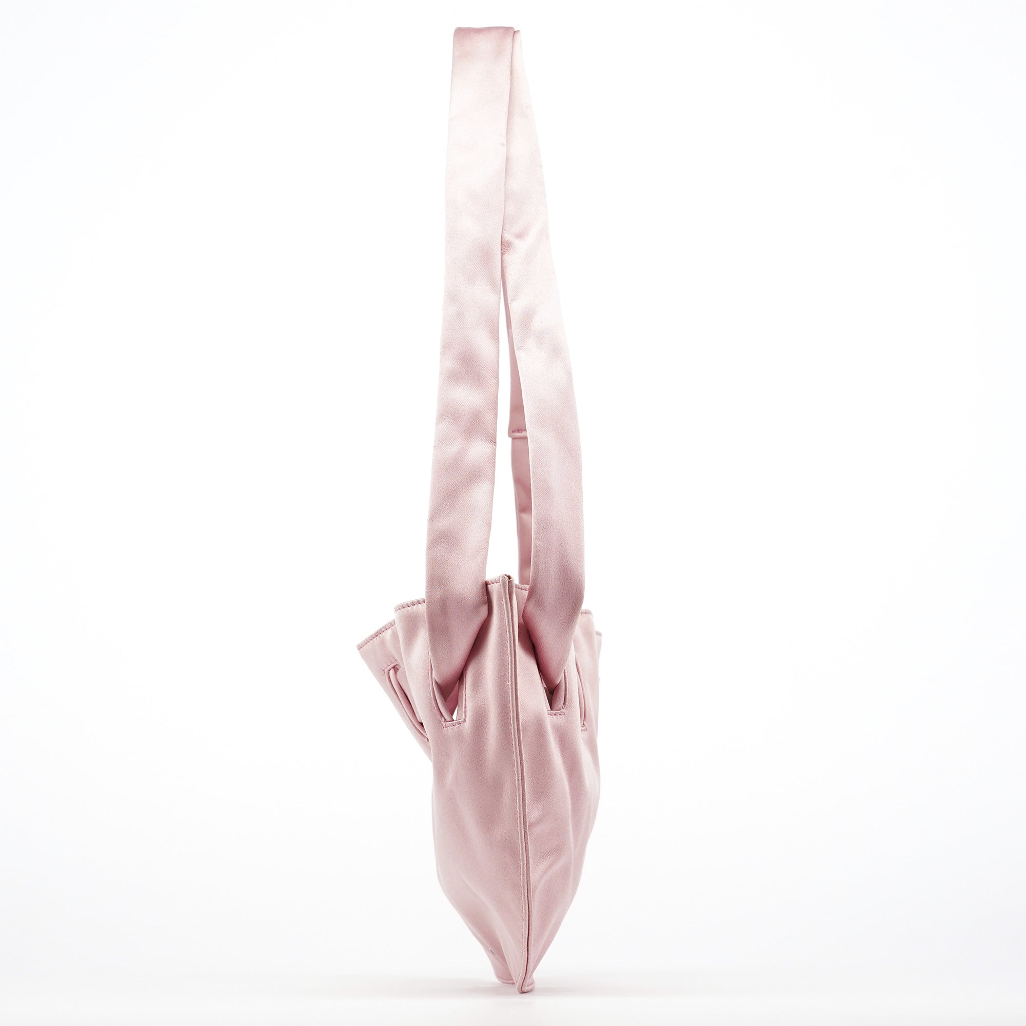 Gucci 001 4399 Pink Satin Drawstring Shoulder Bag