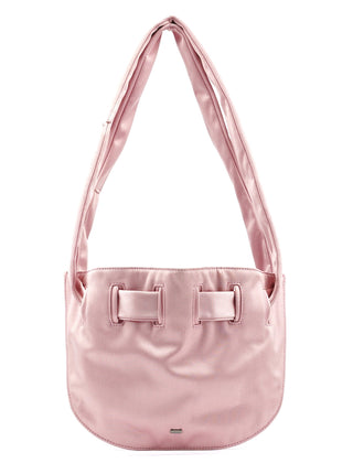 Gucci 001 4399 Pink Satin Drawstring Shoulder Bag