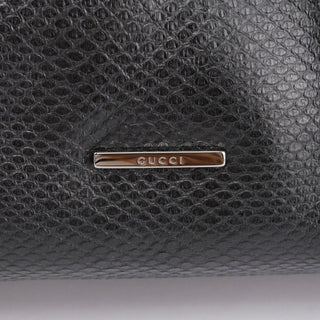 Gucci 001 4403 Black Lizard Embossed Tote Bag