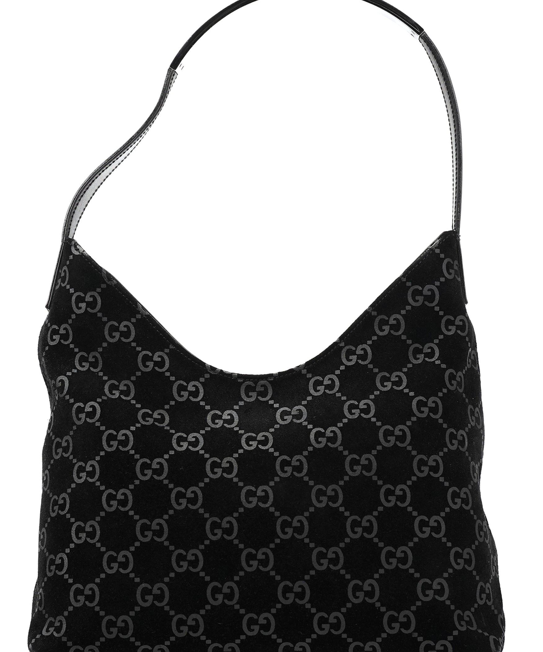 Gucci 001 8778 Axelväska i svart GG-mocka