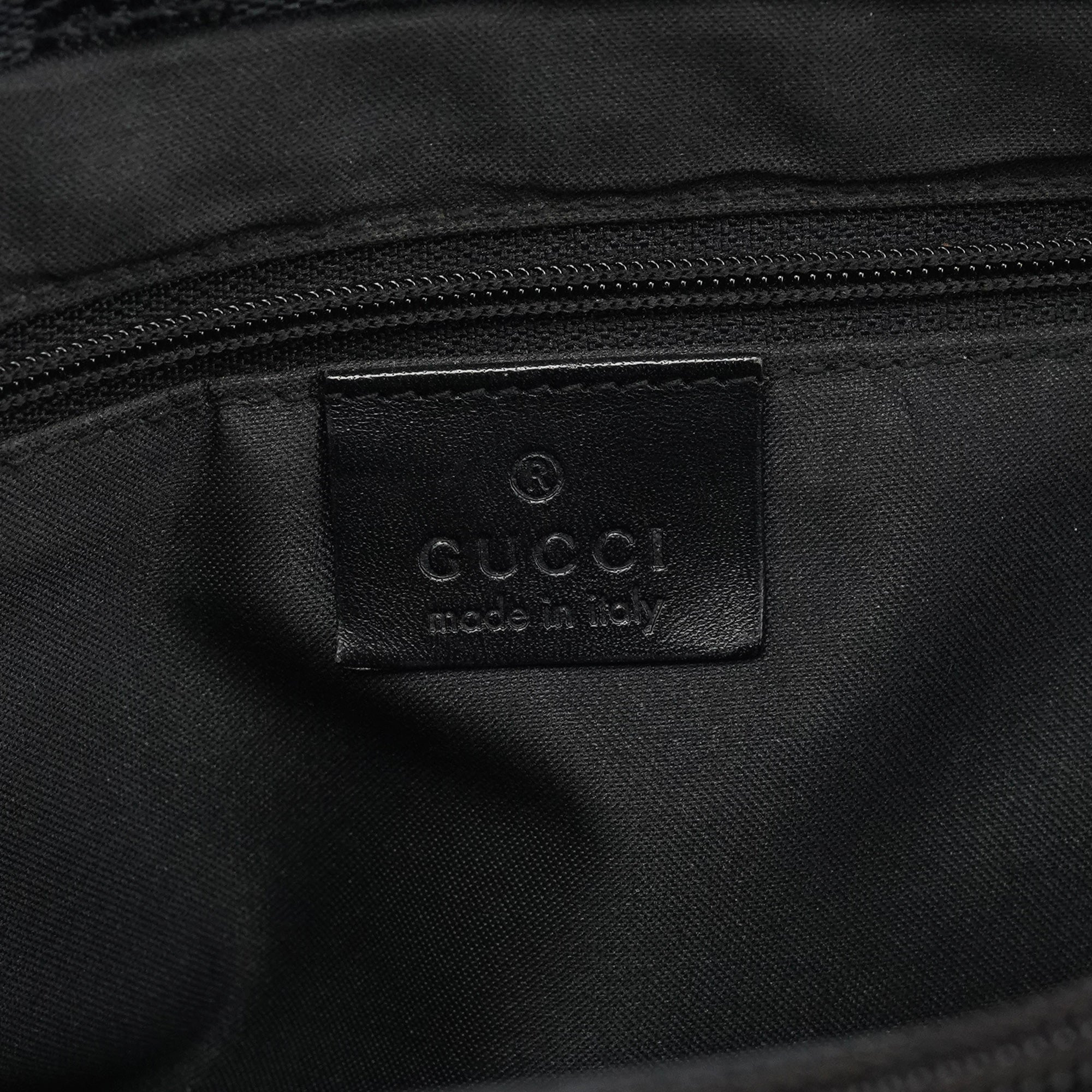 Gucci 002 1010 Anthracite GG Bamboo Tote Bag
