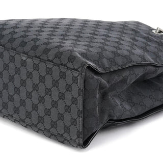 Gucci 002 1010 Anthracite GG Bamboo Tote Bag