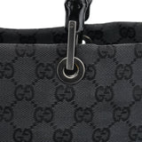 Gucci 002 1010 Anthracite GG Bamboo Tote Bag