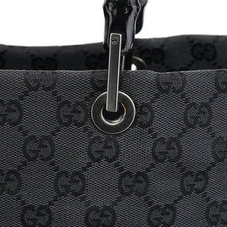 Gucci 002 1010 Anthracite GG Bamboo Tote Bag