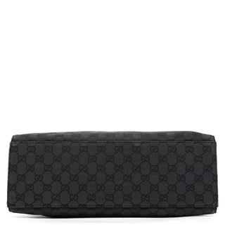Gucci 002 1010 Anthracite GG Bamboo Tote Bag