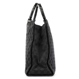 Gucci 002 1010 Anthracite GG Bamboo Tote Bag