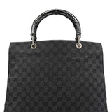 Gucci 002 1010 Anthracite GG Bamboo Tote Bag