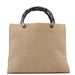 Gucci 002 1010 Beige Bamboo Tote Bag