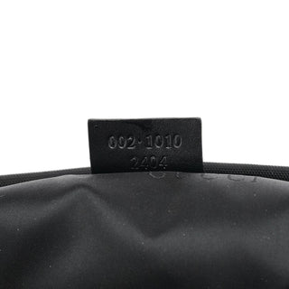 Gucci 002 1010 Black Canvas Bamboo Tote Bag