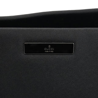 Gucci 002 1010 Black Canvas Bamboo Tote Bag