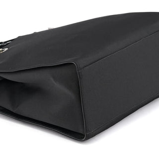 Gucci 002 1010 Black Canvas Bamboo Tote Bag