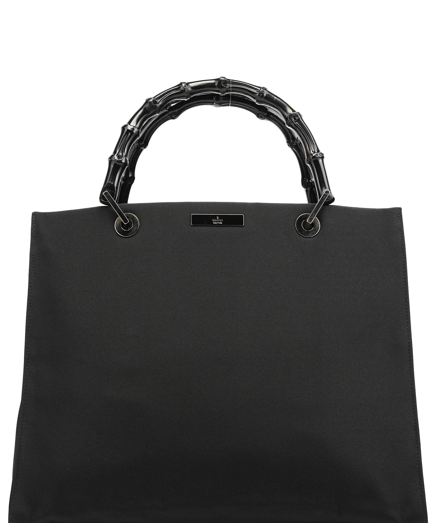 Gucci 002 1010 Bamboo tote i sort canvas