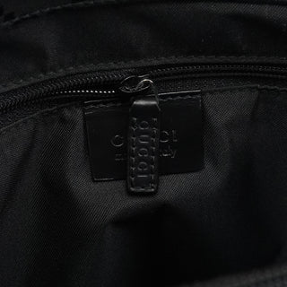 Gucci 002 1010 Black GG Bamboo Tote Bag