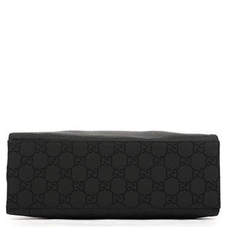 Gucci 002 1010 Black GG Bamboo Tote Bag