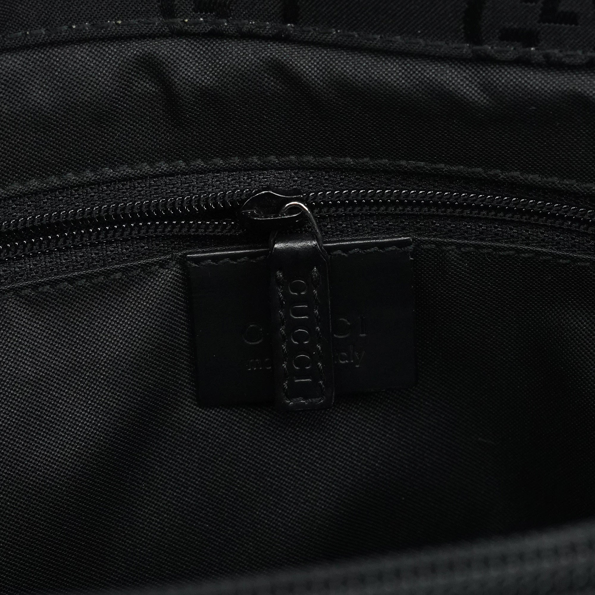 Gucci 002 1010 Black GG Bamboo Tote bag