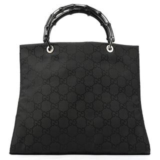 Gucci 002 1010 Black GG Bamboo Tote bag