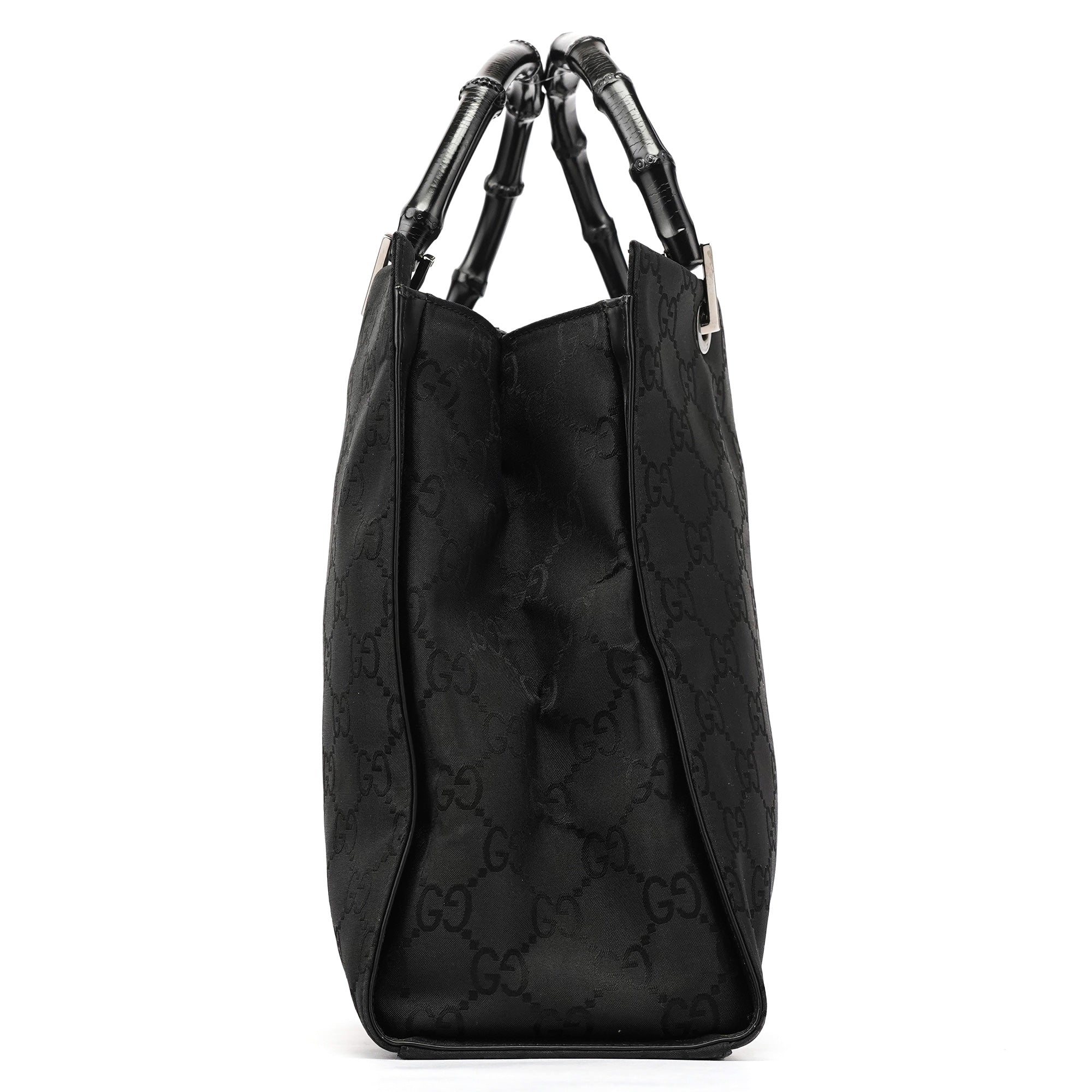 Gucci 002 1010 Black GG Bamboo Tote bag