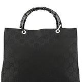 Gucci 002 1010 Black GG Bamboo Tote bag