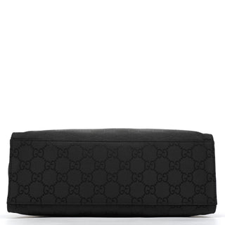 Gucci 002 1010 Black GG Bamboo Tote Bag