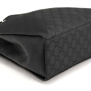 Gucci 002 1010 Black GG Bamboo Tote Bag