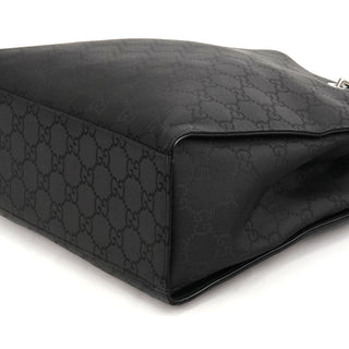 Gucci 002 1010 Black GG Bamboo Tote Bag