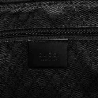 Gucci 002 1010 Black GG Bamboo Tote Bag