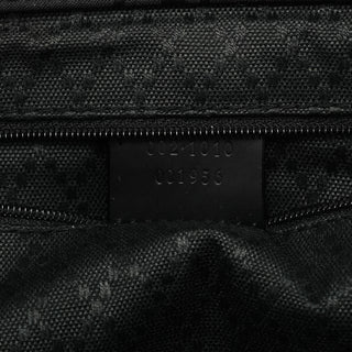 Gucci 002 1010 Black GG Bamboo Tote Bag