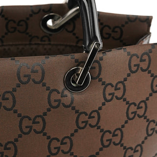 Gucci 002 1010 Brown GG Canvas Bamboo Tote Bag